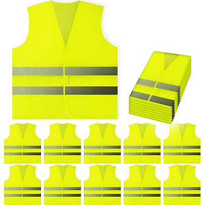 ANT5PPE High Visibility Safety Vest for Traffic Work Surveyor Security Construction Vest  Breathable Neon Yellow Mesh Fabric