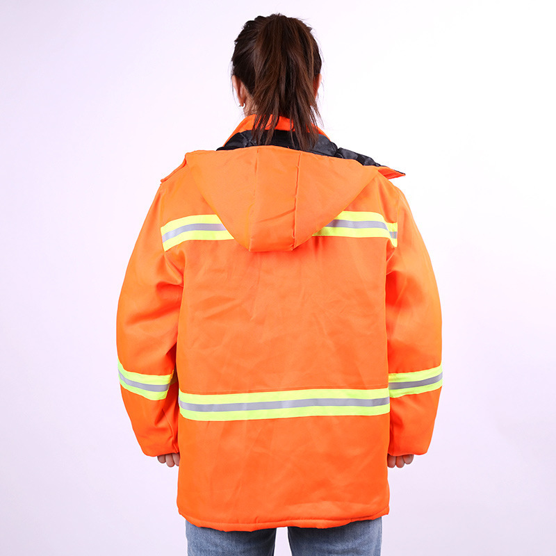 OEM Winter reflective cotton work clothes for cold protection decontamination cleaning and landscaping work clothes