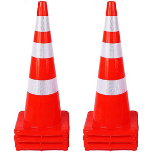 ANT5PPE Traffic PVC Plastic Safety Orange Caution Cones With Reflective Collars For Construction Site Road Driving Training