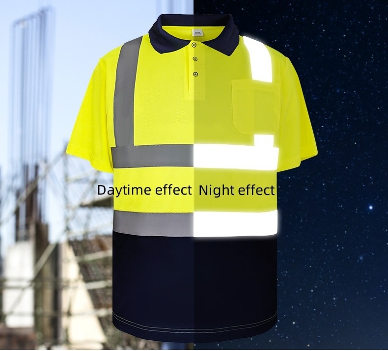 ANT5PPE Summer Comfortable Breathable 2XL Hi Vis Reflective Safety Polo Shirt for Men and Women Construction Work Wear