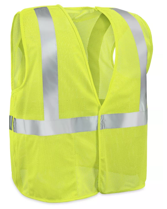 ANT5PPE High-Visibility Breakaway Mesh Safety Vest ANT5 HiVis Hook Loop Reflective 5-Point Breakaway Lime Color Safety Clothing