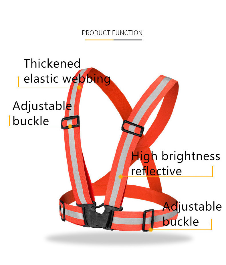 ANT5PPE High Visibility Safety Harness 5*1.5 Safety Reflective Vest for Night Running  Cycling Hiking Walking Working