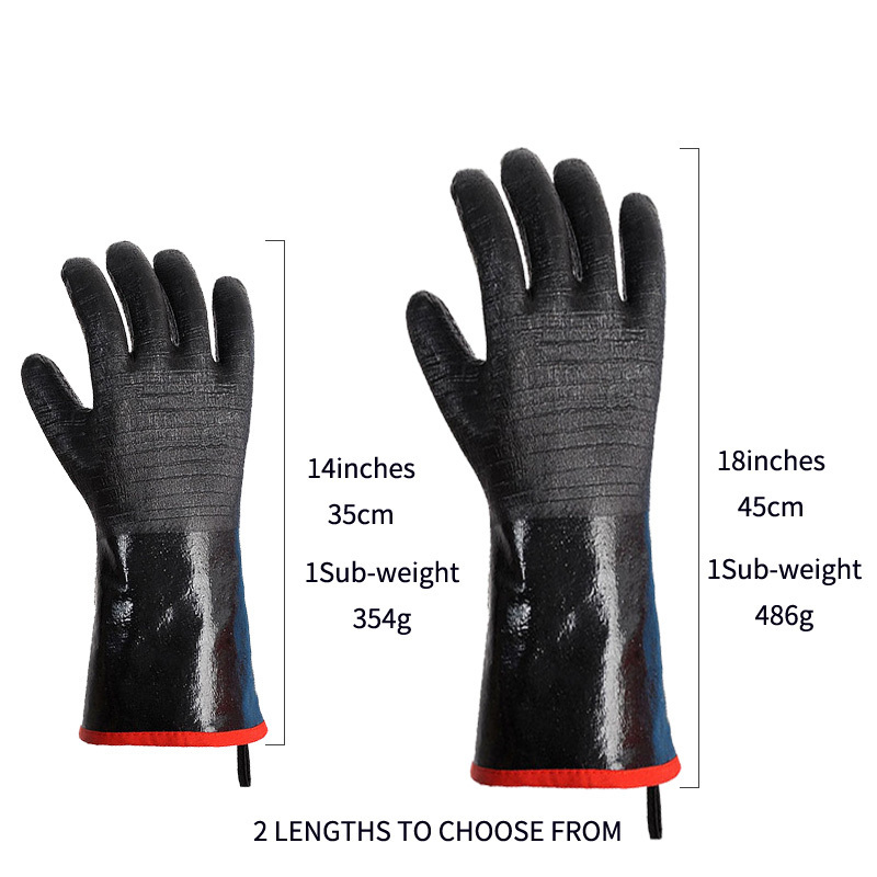 ANT5PPE Heavy Duty Neoprene High Temp Oil Heat Resistant Barbecue Oven mitts BBQ Gloves