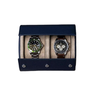 High Quality Luxury Pu Leather Watch Box Exquisite Watch Case Elegant Watch Storage Box With Two Slots