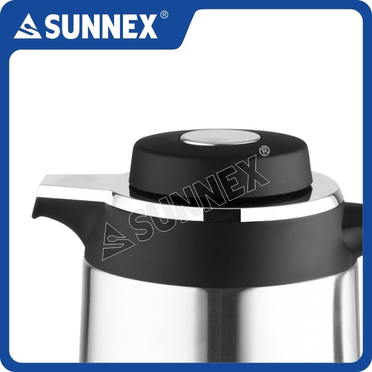 SUNNEX 1.0ltr STAINLESS STEEL INSULATED THERMOS JUG TEA COFFEE POT VACUUM KETTLE