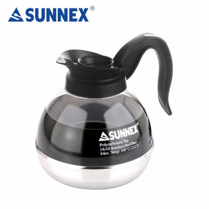 Sunnex 2022  Hot Selling Hotel Mini Coffee Decanters with Polycarbonate Body and Stainless Steel Base