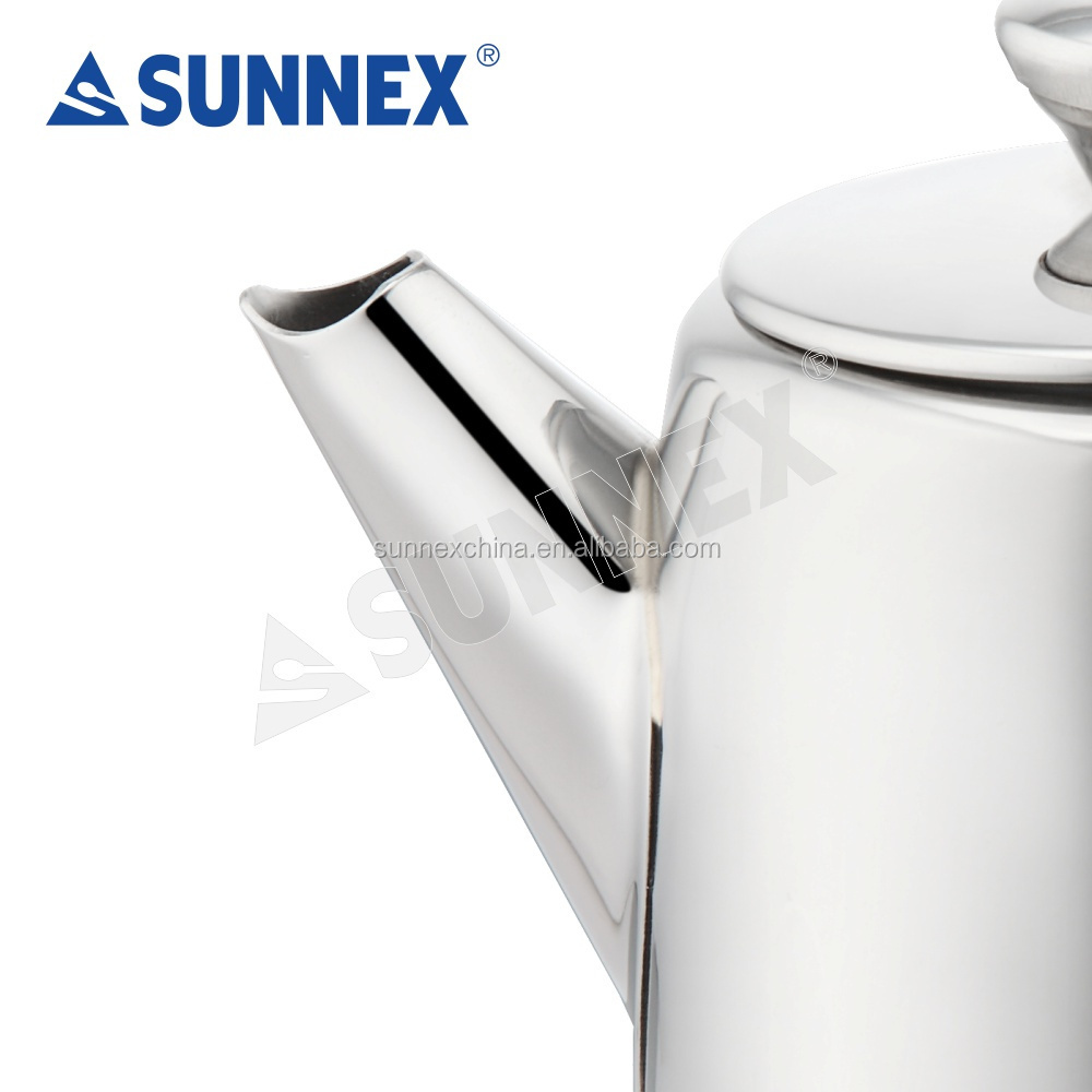 Sunnex for Hotel and Restaurant High Quality Stainless Steel Coffee Kettle.Hotel Tea Pot