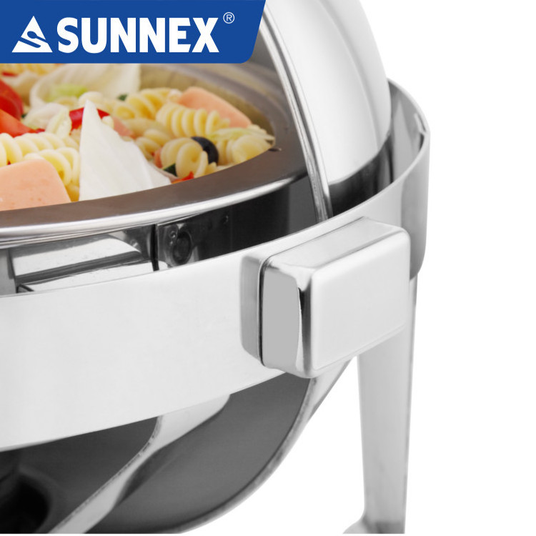 SUNNEX Oval 9LTR Stainless Steel Roll Top Chafing Dish