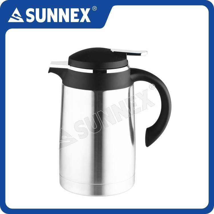 SUNNEX 1.0ltr STAINLESS STEEL INSULATED THERMOS JUG TEA COFFEE POT VACUUM KETTLE