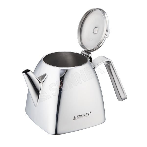 Sunnex new design popular induction bottom 9oz Stainless steel teapots