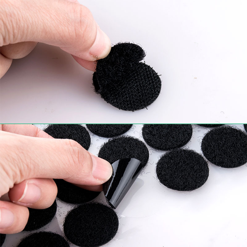 Hook and Loop Dots Transparent Self-adhesive Velcroes Tapes Adhesive Hook and Loop Coins Dots