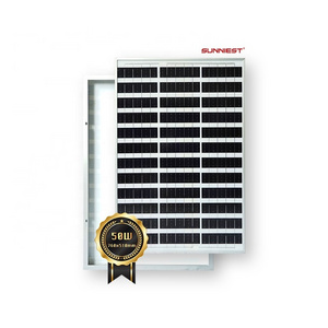 Sunniest Cheap High Efficient Sun Power Photovoltaic Monocrystalline Portable Mini Small 50W 18.9V Solar Panels For Outdoor Use