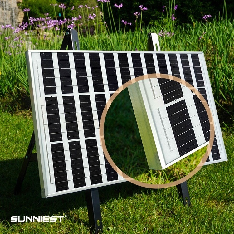 Sunniest Cheap High Efficient Sun Power Photovoltaic Monocrystalline Portable Mini Small 50W 18.9V Solar Panels For Outdoor Use