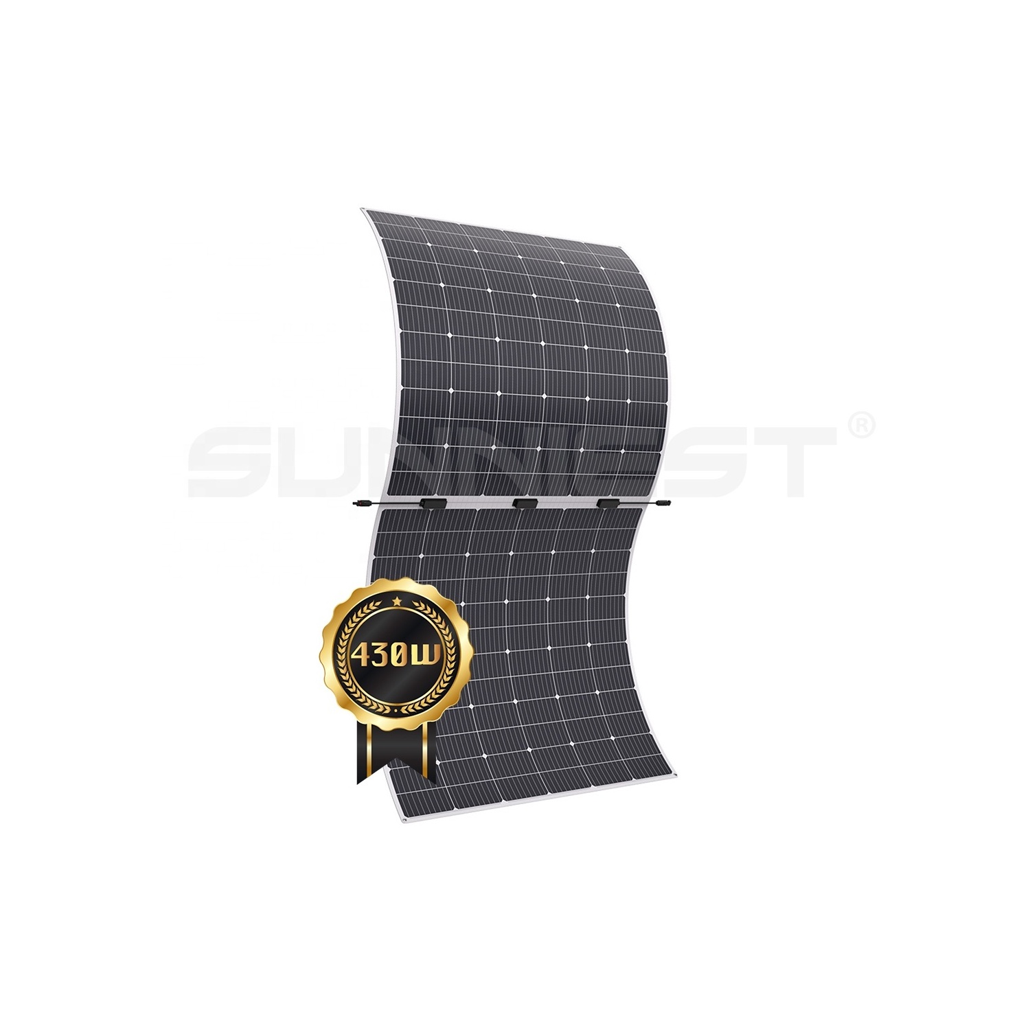 Sunniest manufacturer Solar Modules Bendable Semi-Flexible ETFE Solar Panel 200 Watt for RV Roof Boat Cabin Van Uneven Surfaces