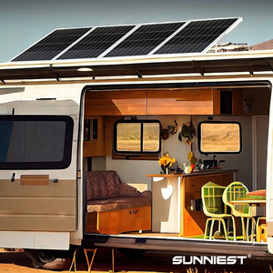 60W A Grade  Small RV solar panels High Efficiency Waterproof Plug and Play Easy to Carry With Port