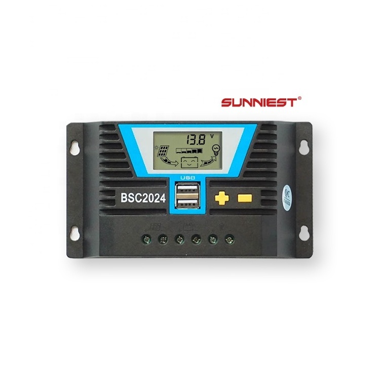 Sunniest PWM solar controller 12V/24V Rated Voltage 20A  LCD display solar charge controller Voltage of solar paneland battery