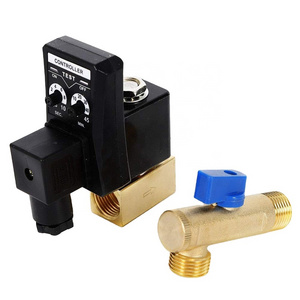 1/2" Automatic Electronic Drain Valve Electromagnetic Timed Air Compressed Jorc auto drain valve for compressed air