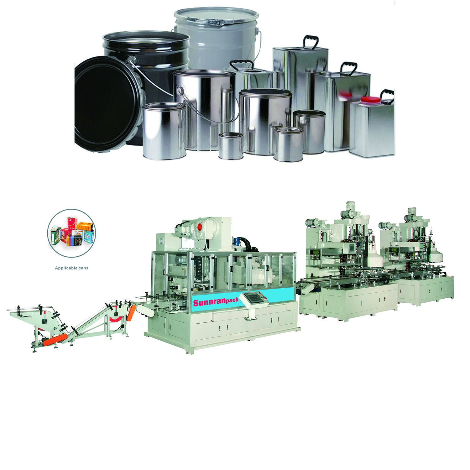 Can Production Line Rectangular Can making line Tin can making machine