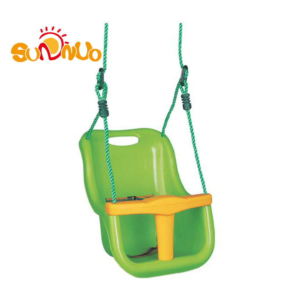 SUNNUO wholesale outdoor children swing activity hanging chair armrest infant baby plastic swing seat