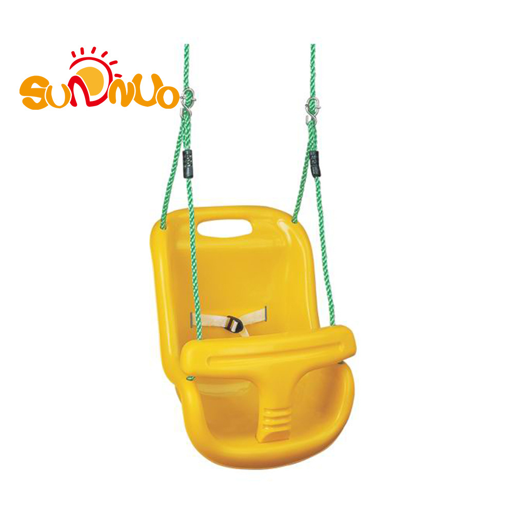 SUNNUO wholesale outdoor children swing activity hanging chair armrest infant baby plastic swing seat