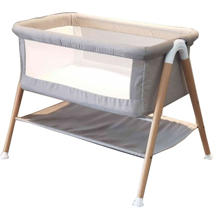 SUNNUO beech wooden with basket bedside sleeper Baby Bassinet