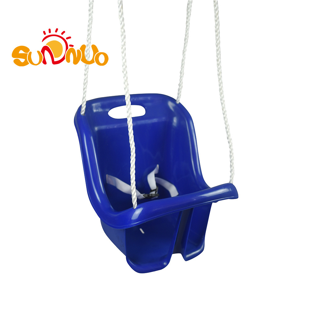 SUNNUO wholesale outdoor children swing activity hanging chair armrest infant baby plastic swing seat