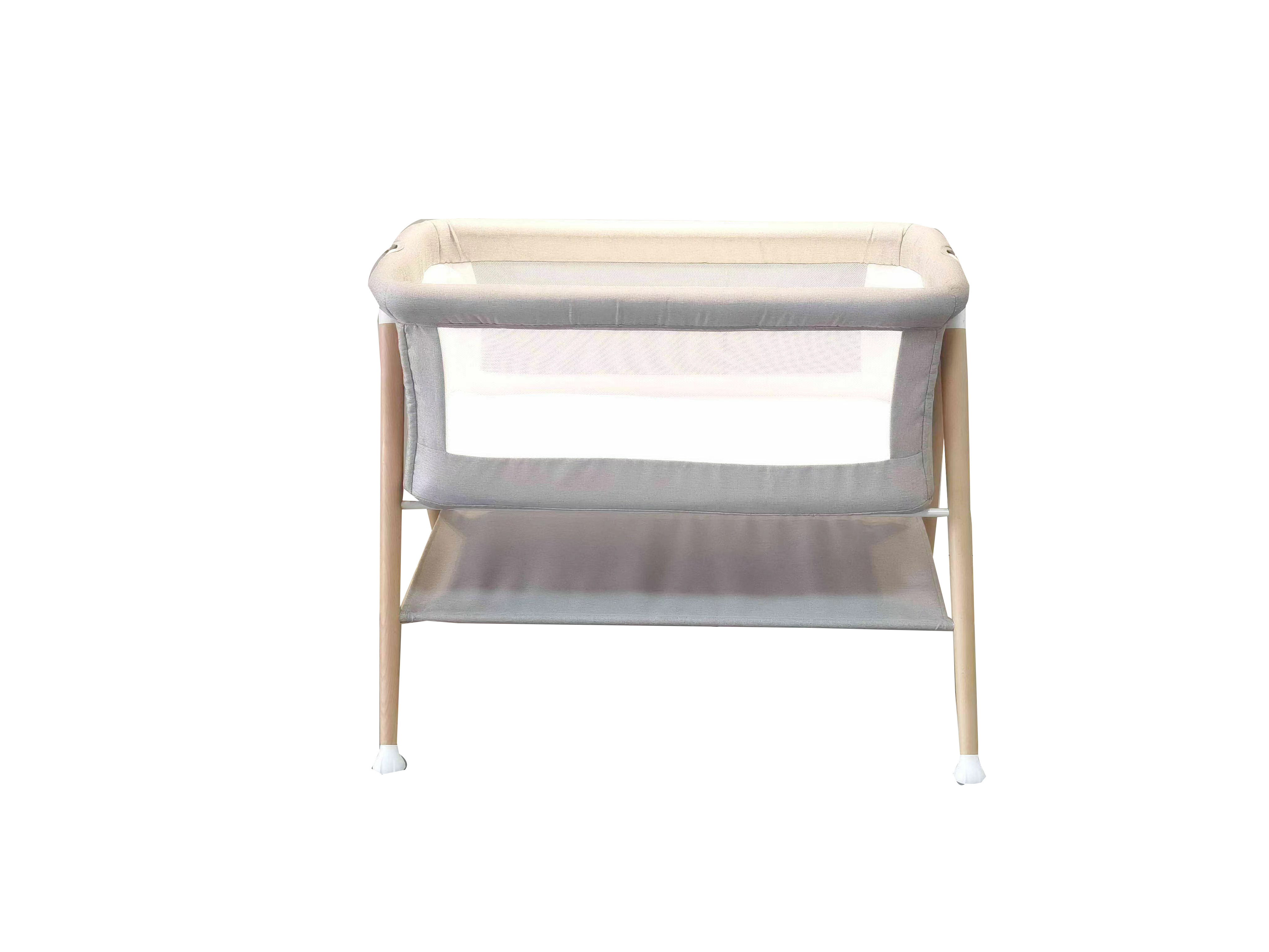 SUNNUO beech wooden with basket bedside sleeper Baby Bassinet