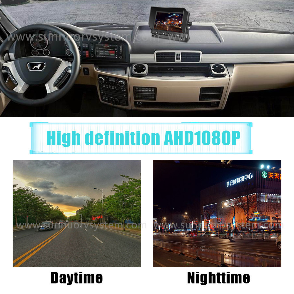 Rear View System Bus/Tractor/Trailer Car Rearview Camera Kit Rear View Mirror Monitor Reversing Backup AHD Camera for Truck