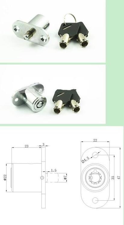 Door lock for game machine/Cam lock for roulet machine/Door lock for Bergmann roulet machine