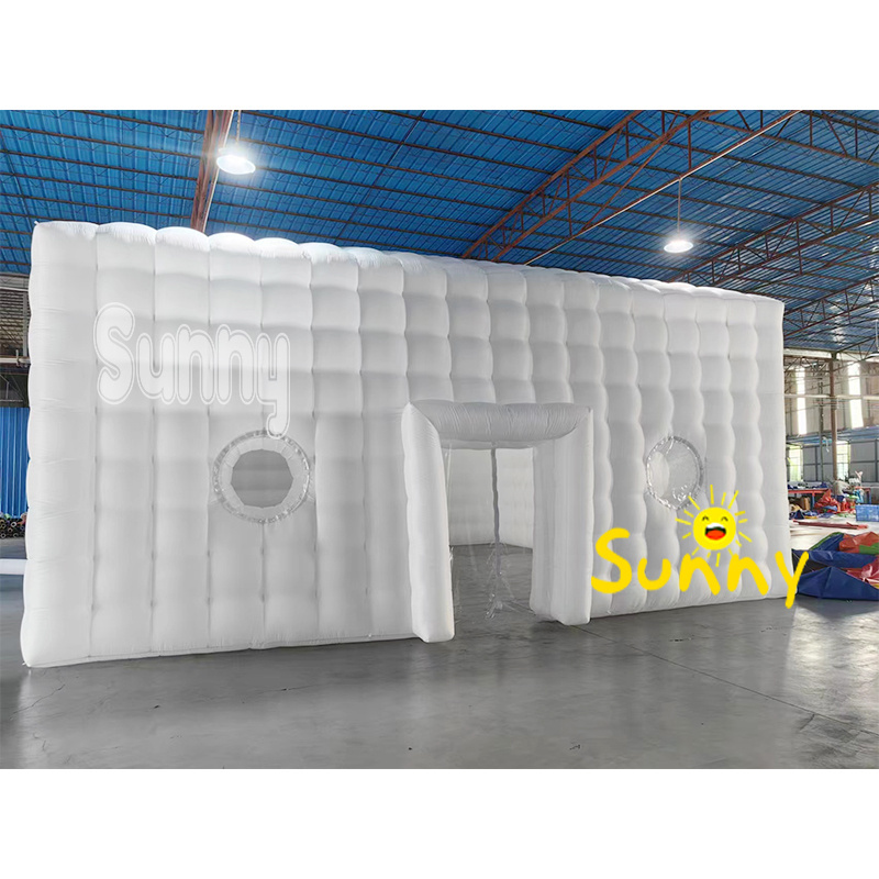 Commercial Led Light Party Nightclub Tent Inflatable White Tent  large inflatable nightclub for outdoor events