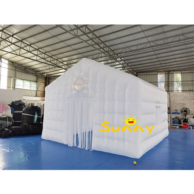 Back inflatable house tent for outdoor events Activities Nightclub Pub Tent Wedding Party Event Cube Marquee Rental