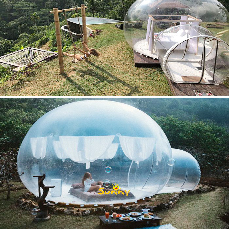 Outdoor Customized Dome Tent Transparent Bubble Inflatable Swimming Pool Cover for sale