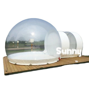 Hot selling inflatable bubble camping tent with silent blower  camping tent house outdoor Igloo bubble tent