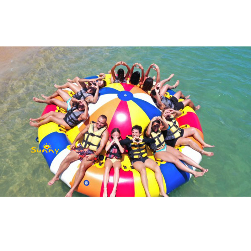 Inflatable Water Rotating Disco Boat Inflatable Spinning UFO Towable Tube