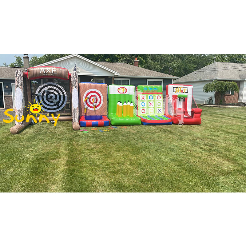 5-in-1 Carnival Games blow up party inflatable games for kids and adults team building or event fun