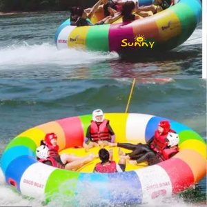 Inflatable Floating Spinner Twister Spinning Inflatable Water Disco Boat Tube