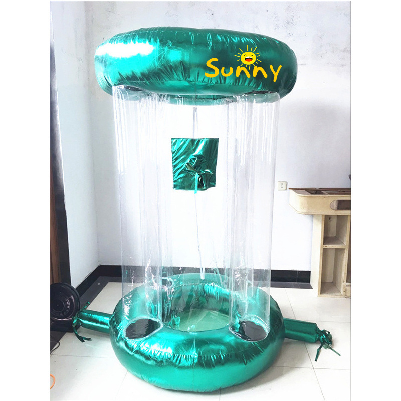 Inflatable Cash Cube Booth Money Grabbing Game Inflatable Money Flying Machine For Event