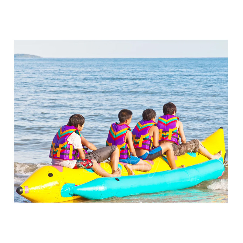 Classic Design 8 Person Portable 0.9 mm PVC Tarpaulin Water Sports banana boat inflatable water games