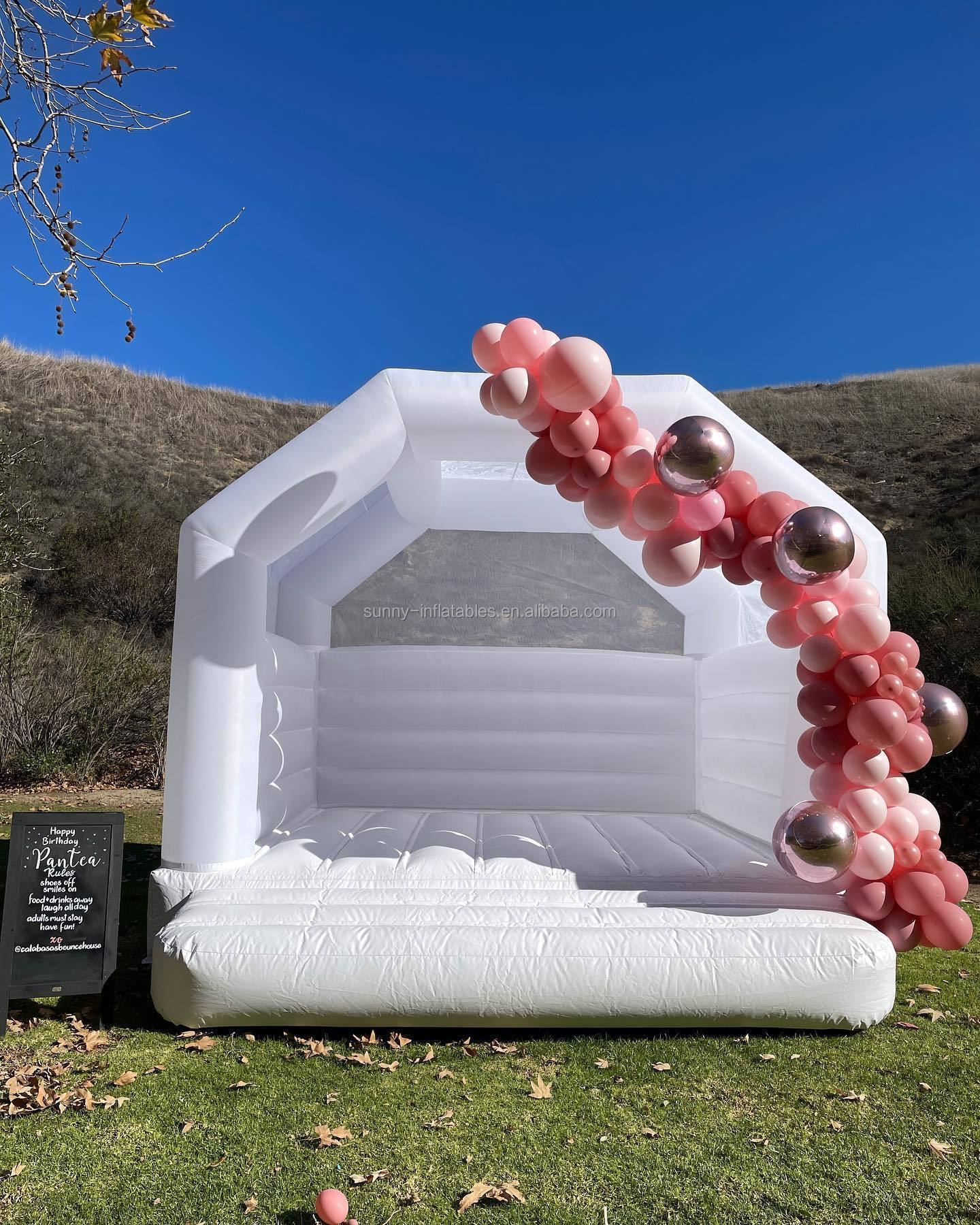 Factory Custom Kid Bounce House Inflatable Wedding Party Inflatable Bounce White Bouncy House Jumping Castle