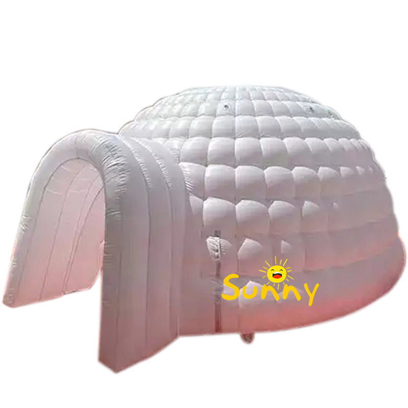 LED Wedding Igloo Dome Tent white winter Inflatable half dome event tent igloo for kids