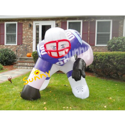 Customized Inflatable football player model Inflatable Bubba Player figure inflatable hockey player for advertising