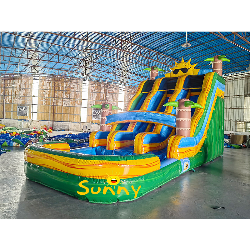 Water Slide Backyard Inflatable Water Slide with Swimming Pool Commercial Grade Cheap Inflatable Pvc for Adult 1 Piece Sunny