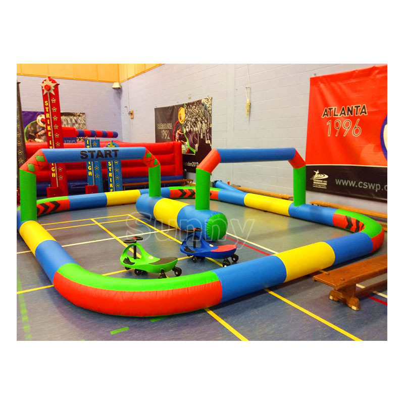 Hot sale best selling PVC manufacturer supply kids inflatable race track for bumper cars fence