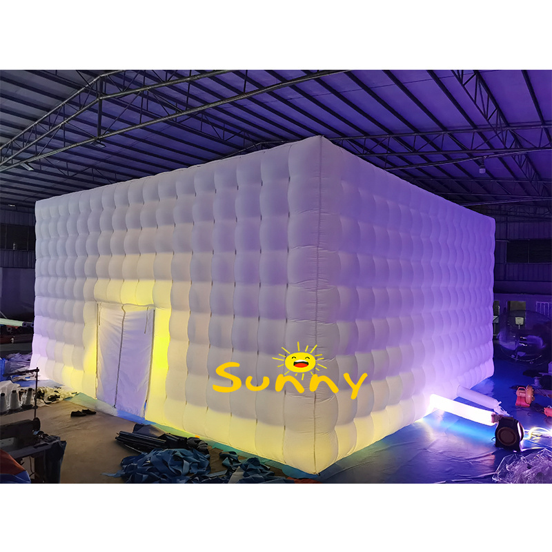 Commercial Led Light Party Nightclub Tent Inflatable White Tent  large inflatable nightclub for outdoor events