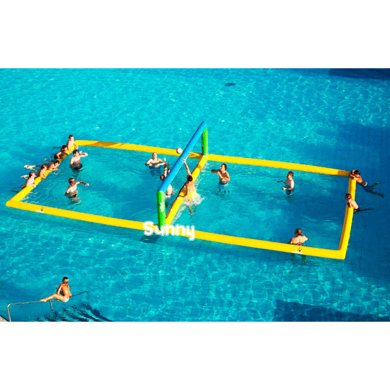 custom inflatable volleyball court water play inflatable beach volleyball court rental