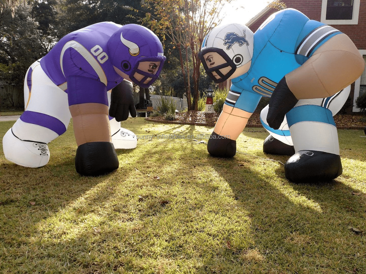 Customized Inflatable football player model Inflatable Bubba Player figure inflatable hockey player for advertising