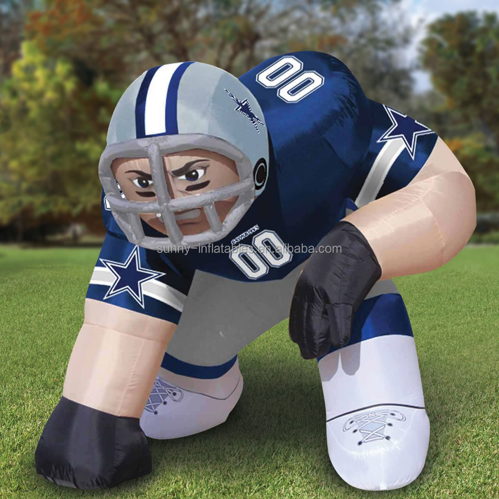 Customized Inflatable football player model Inflatable Bubba Player figure inflatable hockey player for advertising