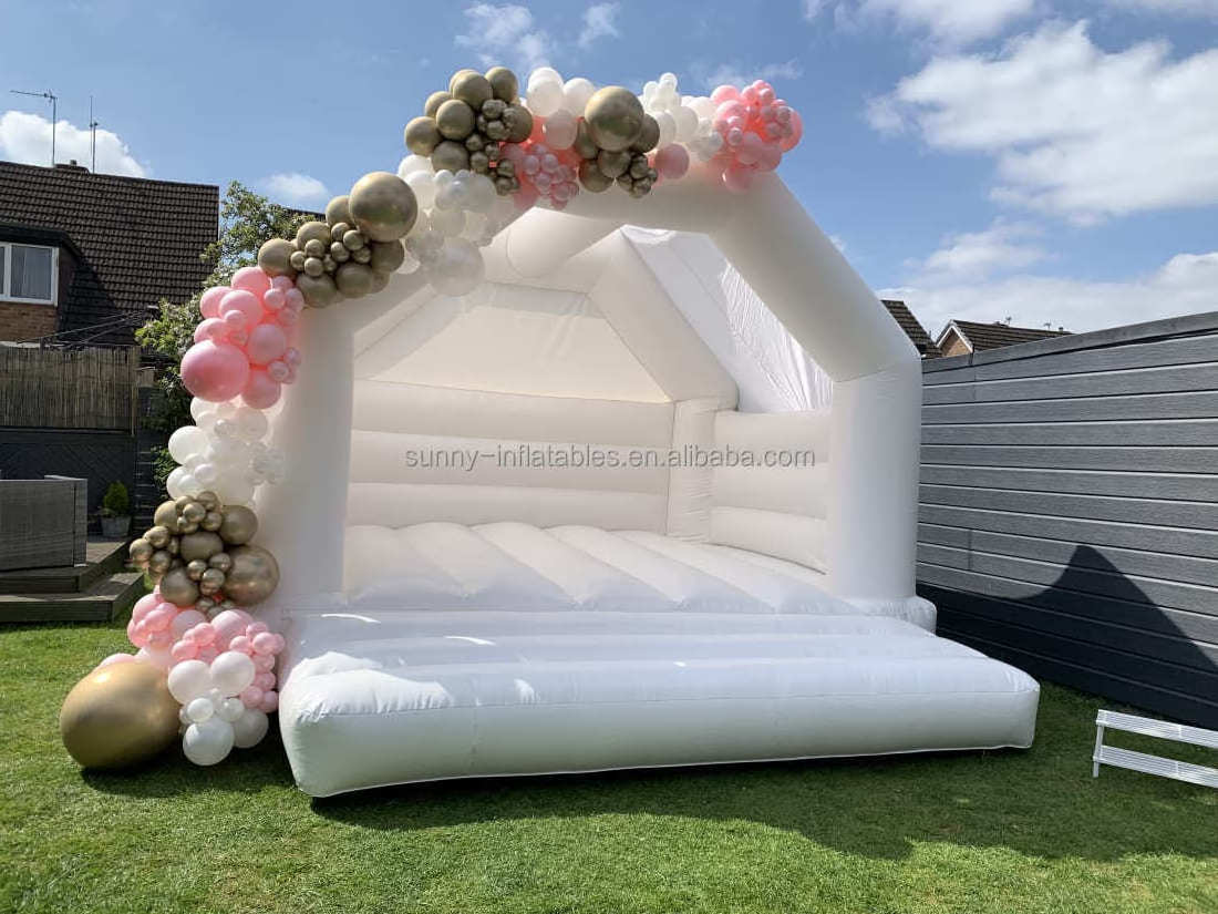 Factory Custom Kid Bounce House Inflatable Wedding Party Inflatable Bounce White Bouncy House Jumping Castle