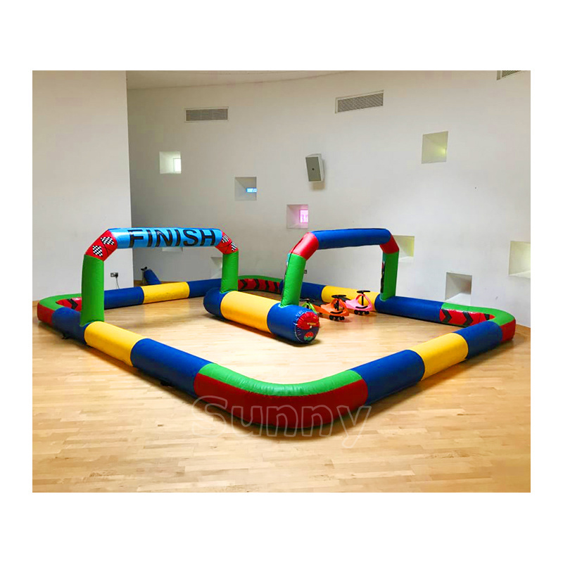 Hot sale best selling PVC manufacturer supply kids inflatable race track for bumper cars fence