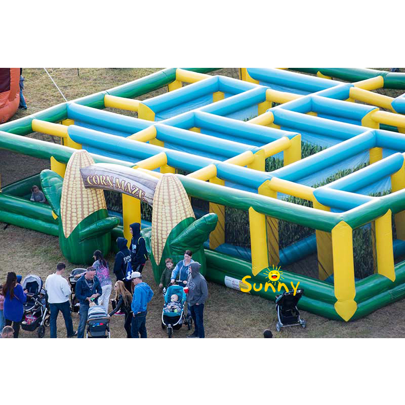 inflatable maze hunted labyrinth inflatable corn maze  laser corn maze Inflatable Labyrinth For Rental